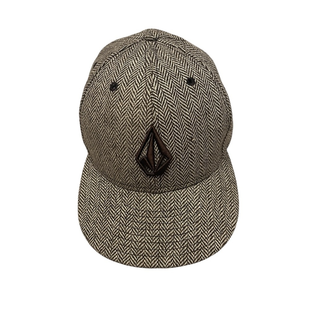 New Era 59FIFTY Volcom Flexfit Fitted 7 1/2 Brown Wool Baseball Cap Hat